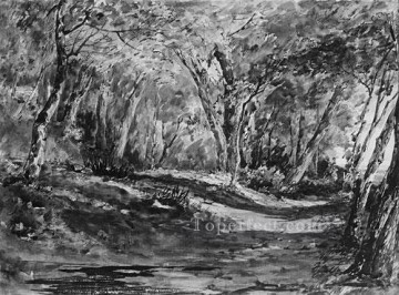  BOSQUE Arte - Paisaje de luminismo del bosque de Windsor John Frederick Kensett